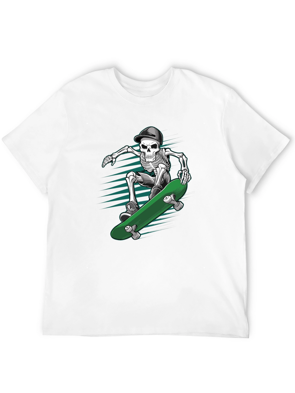 Skateboarding Skeleton T-Shirt - Cool Graphic Tee