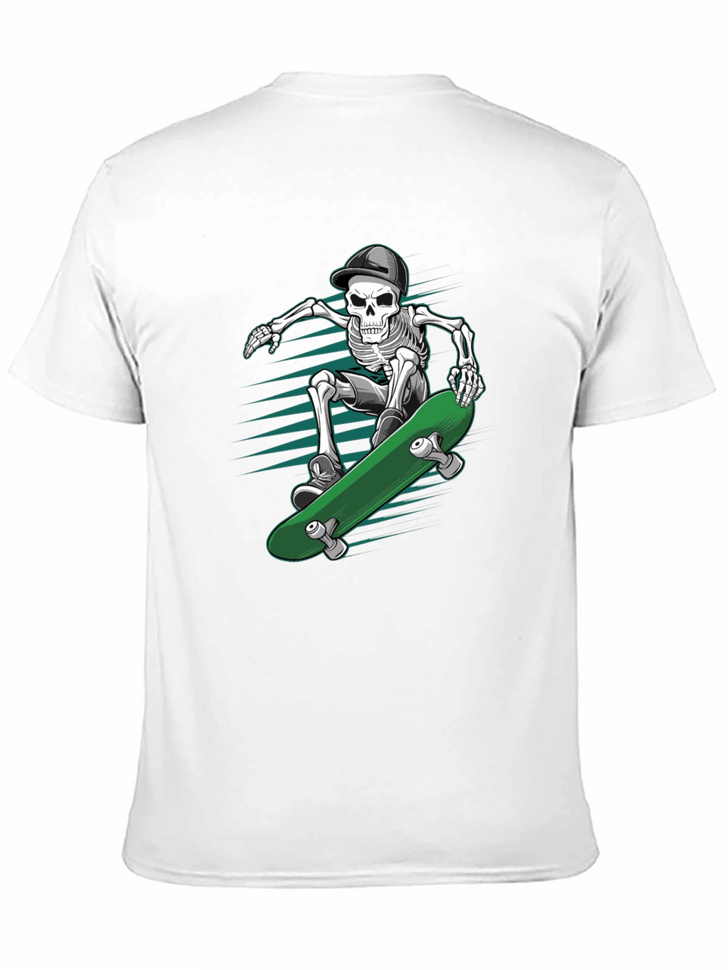 Skateboarding Skeleton T-Shirt - Cool Graphic Tee
