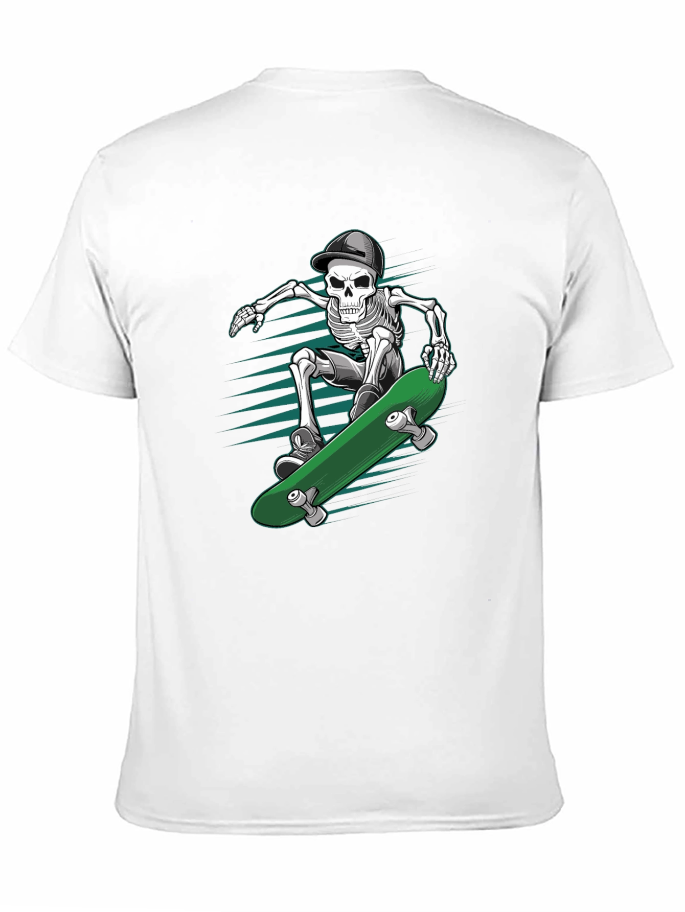 Skateboarding Skeleton T-Shirt - Cool Graphic Tee