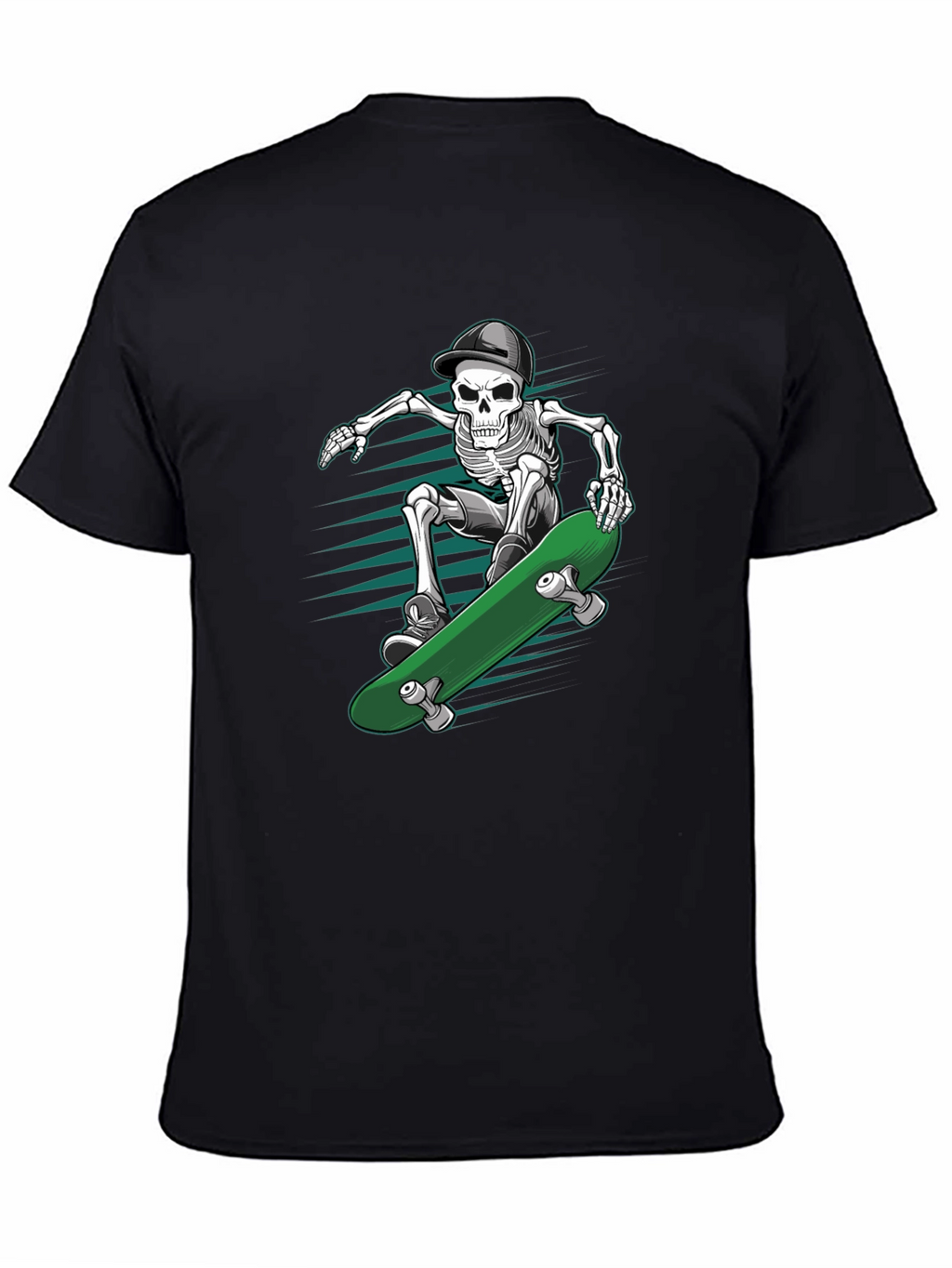 Skateboarding Skeleton T-Shirt - Cool Graphic Tee