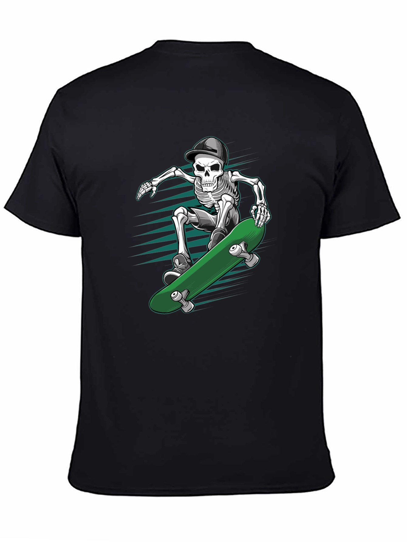 Skateboarding Skeleton T-Shirt - Cool Graphic Tee