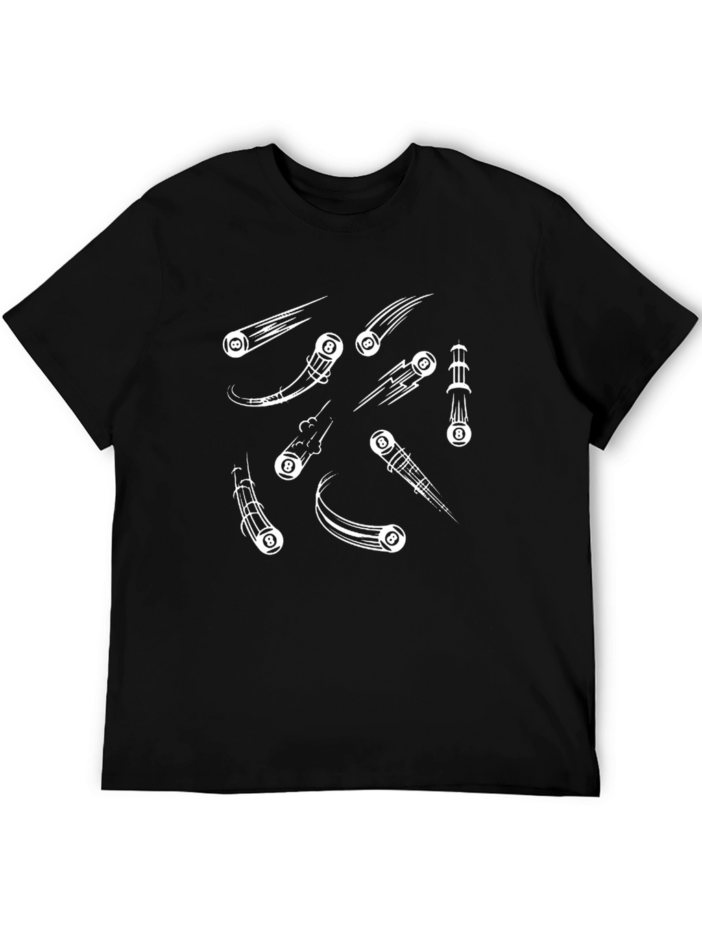8-Ball Comet T-Shirt - Black Graphic Tee