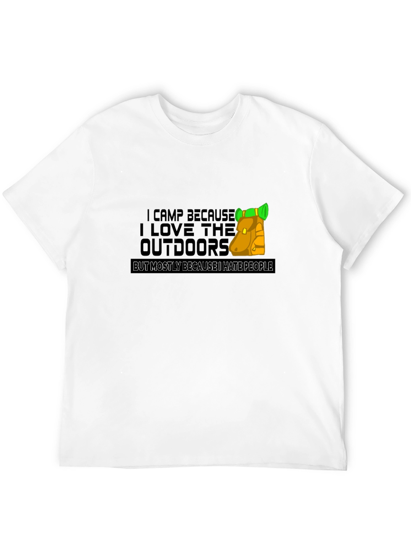 I Camp Because I Hate People Black T-Shirt