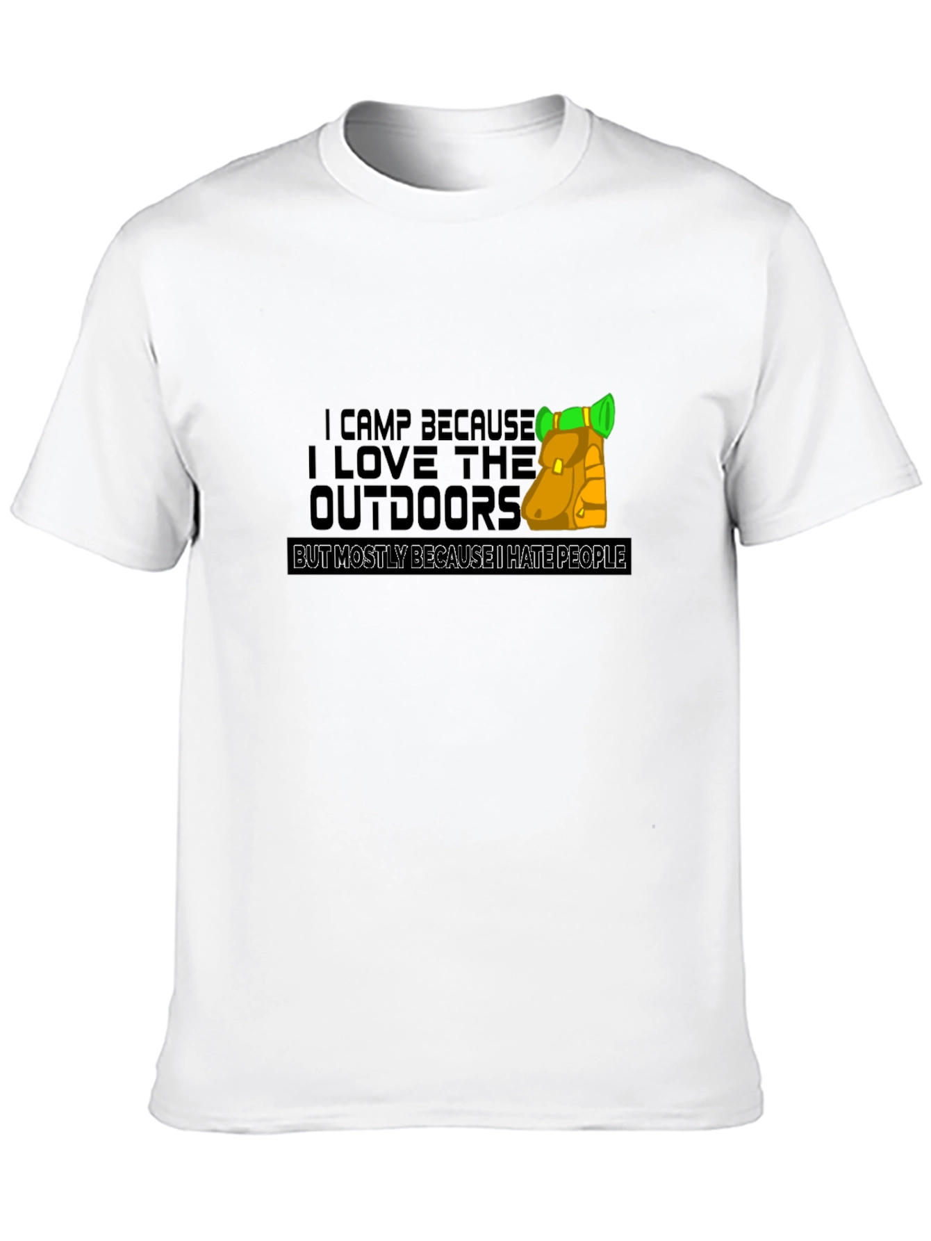 I Camp Because I Hate People Black T-Shirt