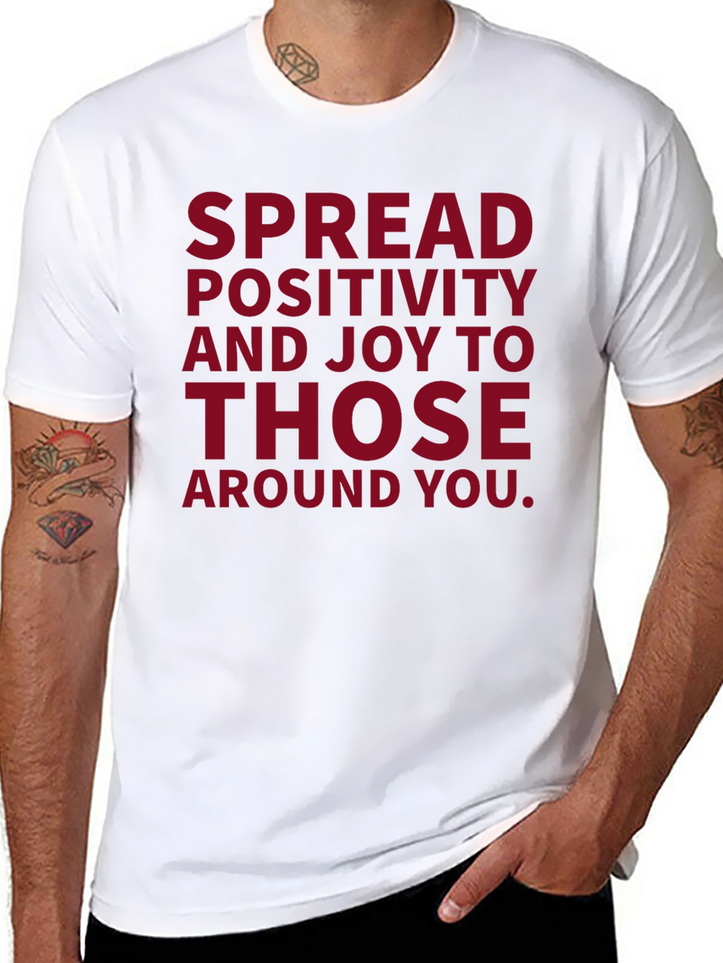 Spread Positivity Graphic T-Shirt - Black