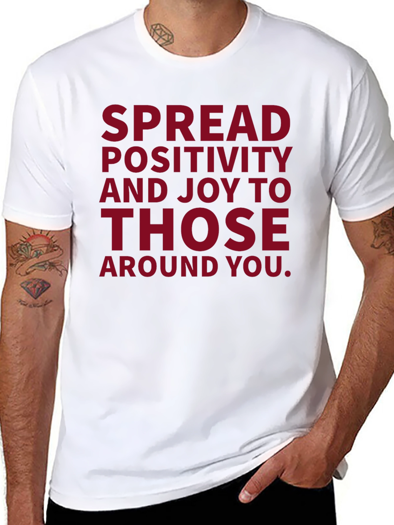 Spread Positivity Graphic T-Shirt - Black