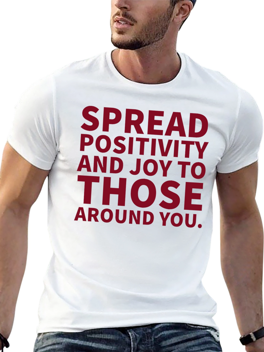 Spread Positivity Graphic T-Shirt - Black