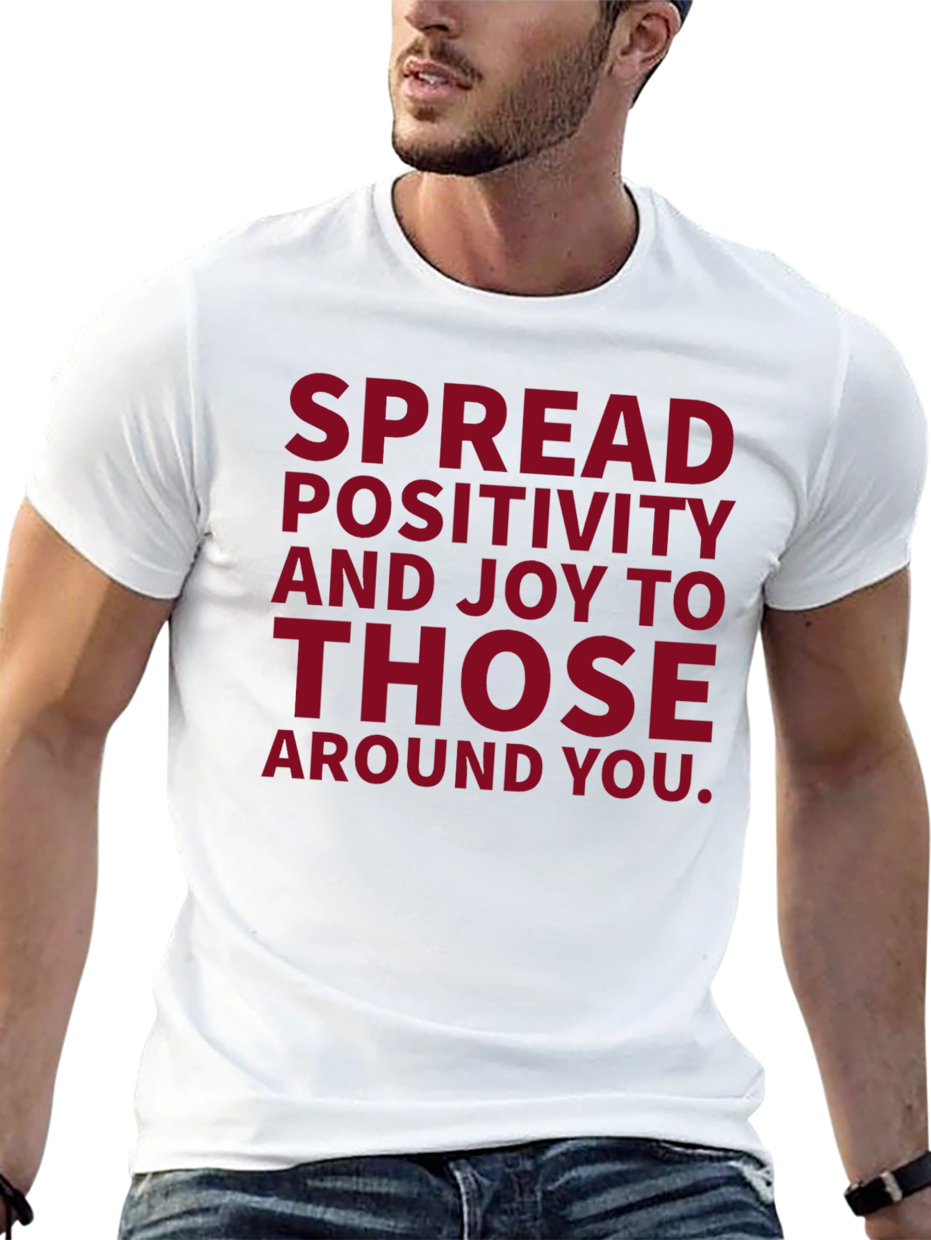 Spread Positivity Graphic T-Shirt - Black