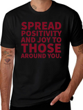 Spread Positivity Graphic T-Shirt - Black