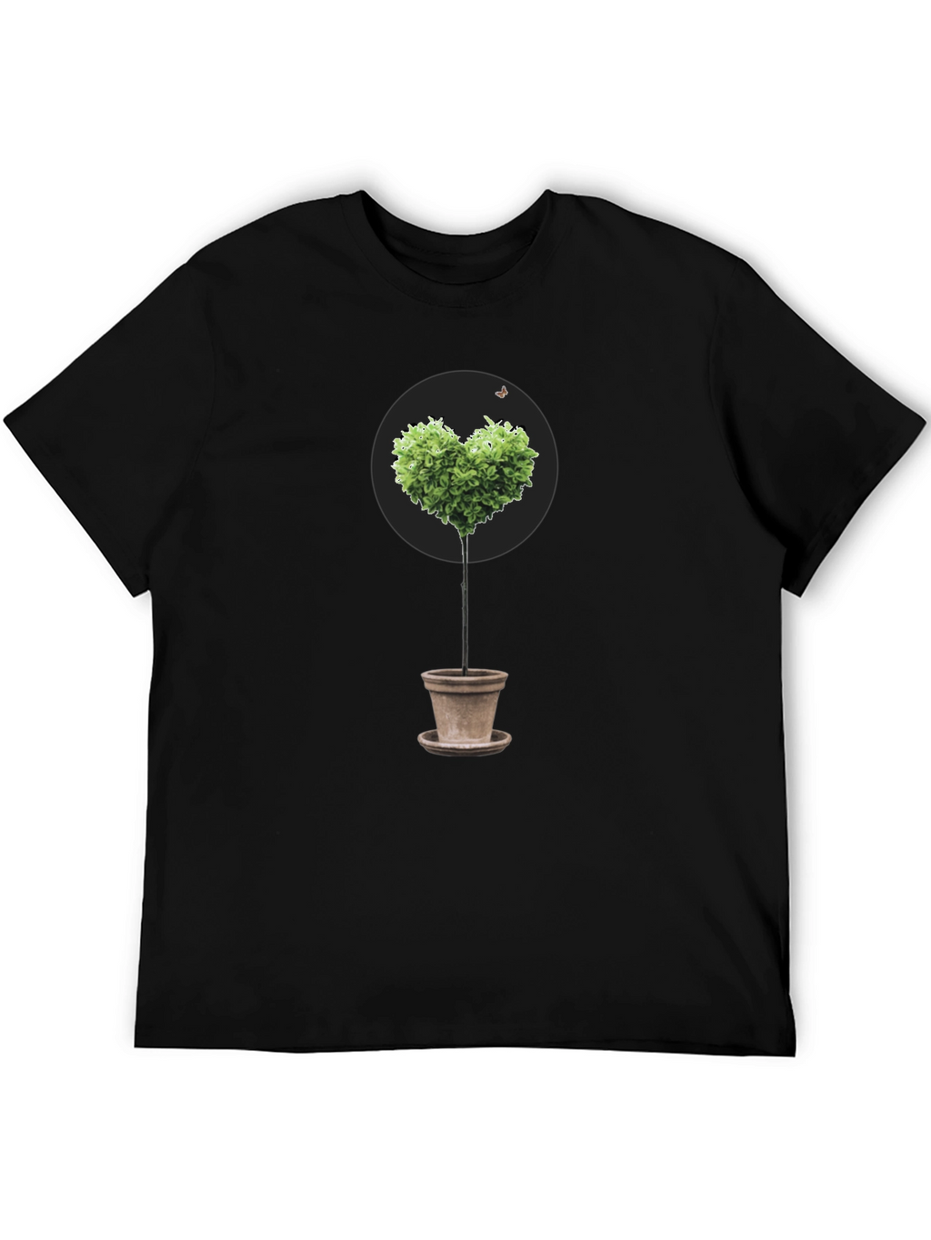 Heart-Shaped Tree in Pot Graphic Tee