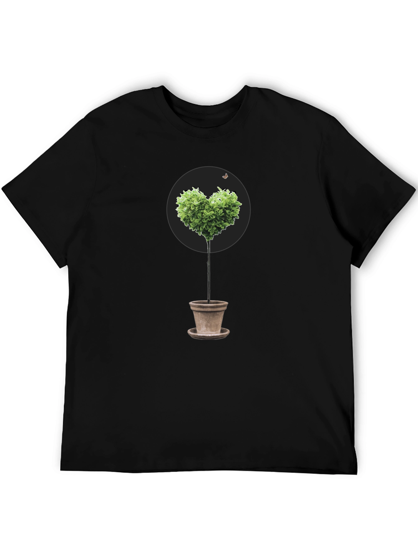 Heart-Shaped Tree in Pot Graphic Tee