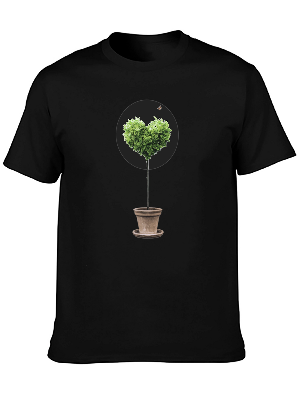 Heart-Shaped Tree in Pot Graphic Tee