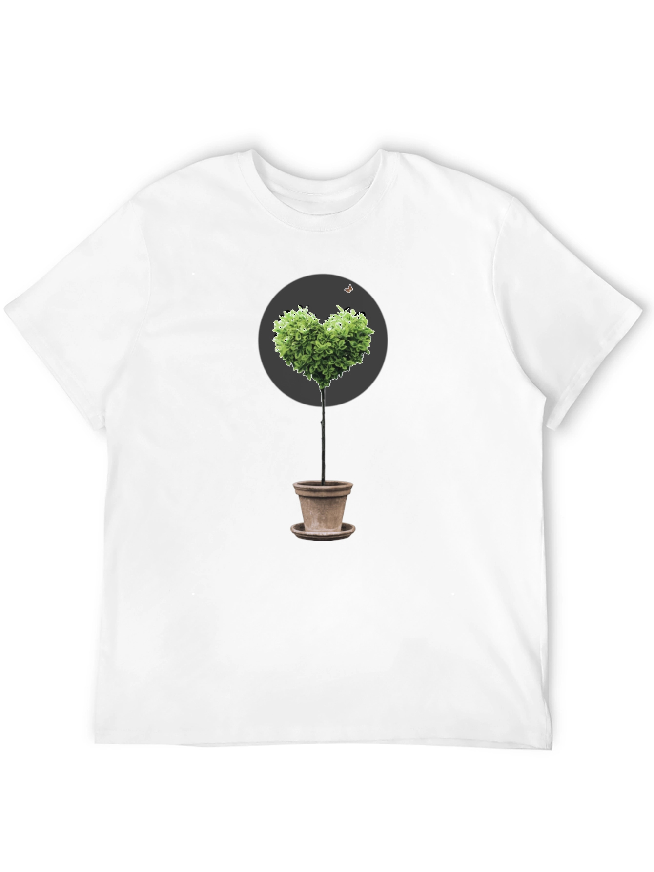 Heart-Shaped Tree in Pot Graphic Tee