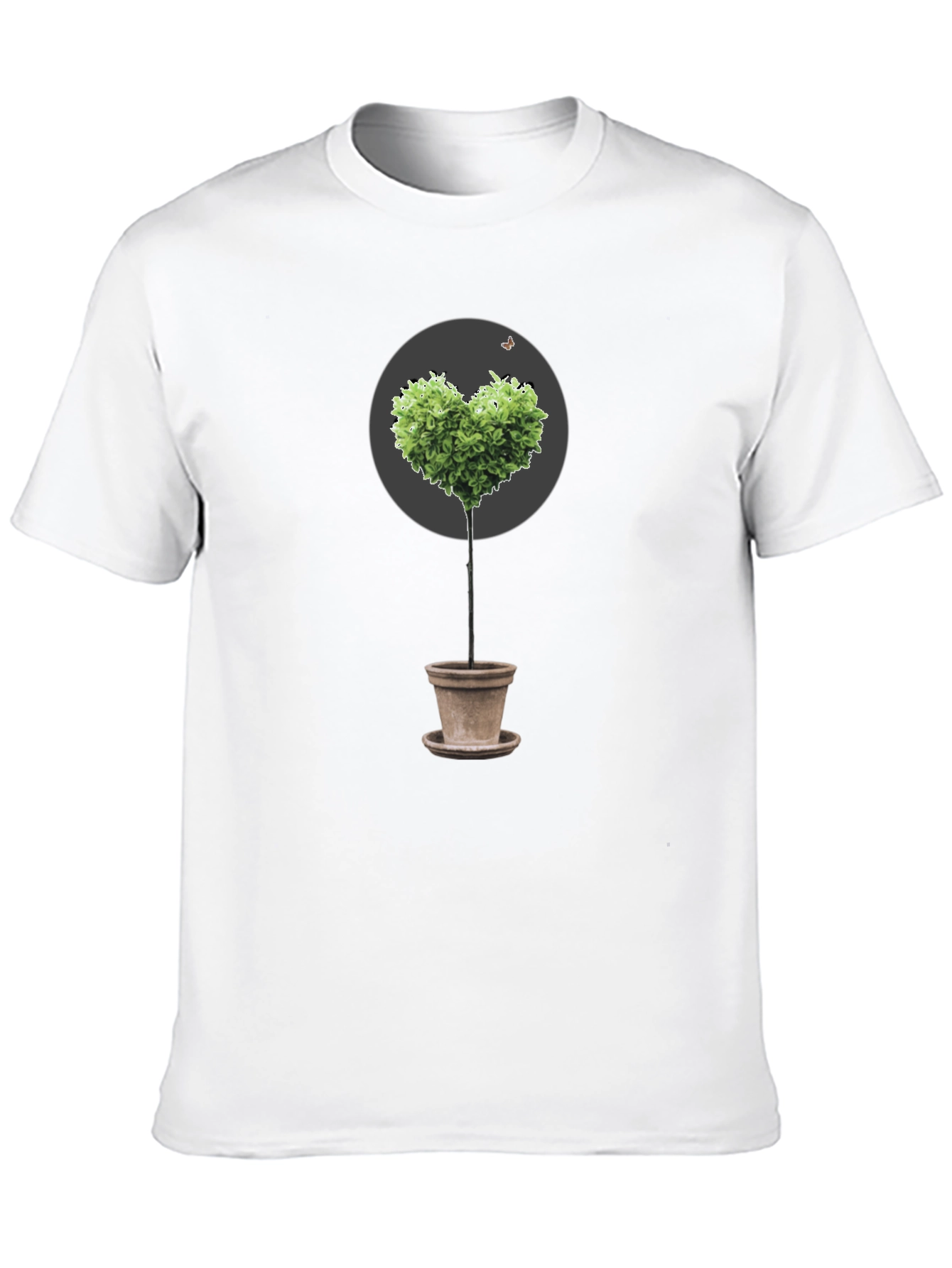 Heart-Shaped Tree in Pot Graphic Tee