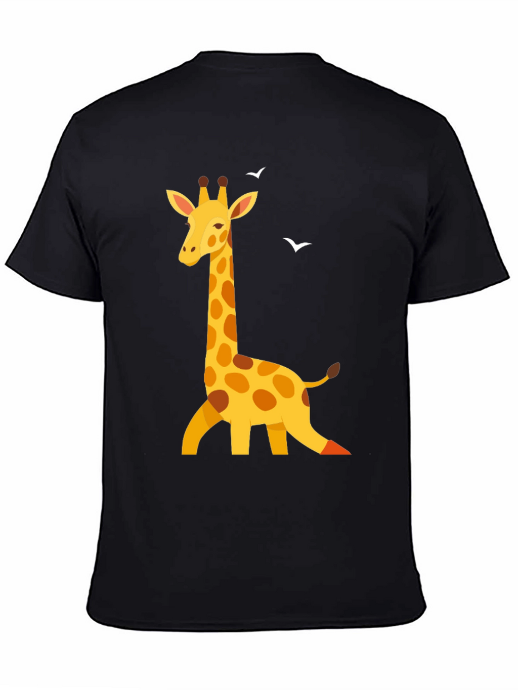 Giraffe Graphic Print Black T-Shirt