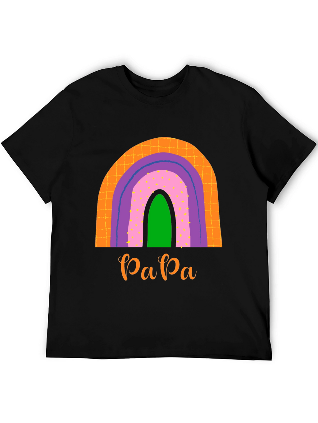 Retro Papa Rainbow Graphic Tee - Dads Pride
