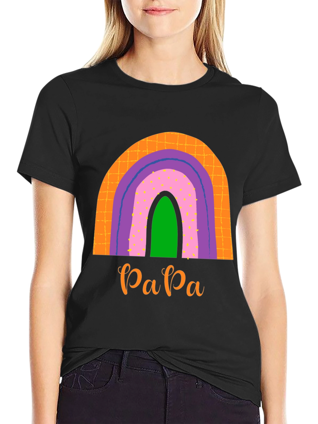 Retro Papa Rainbow Graphic Tee - Dads Pride