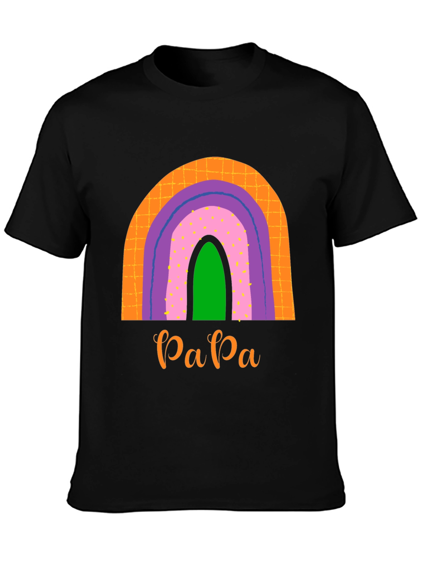 Retro Papa Rainbow Graphic Tee - Dads Pride
