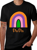 Retro Papa Rainbow Graphic Tee - Dads Pride