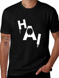 HAI Shark Graphic Black T-Shirt