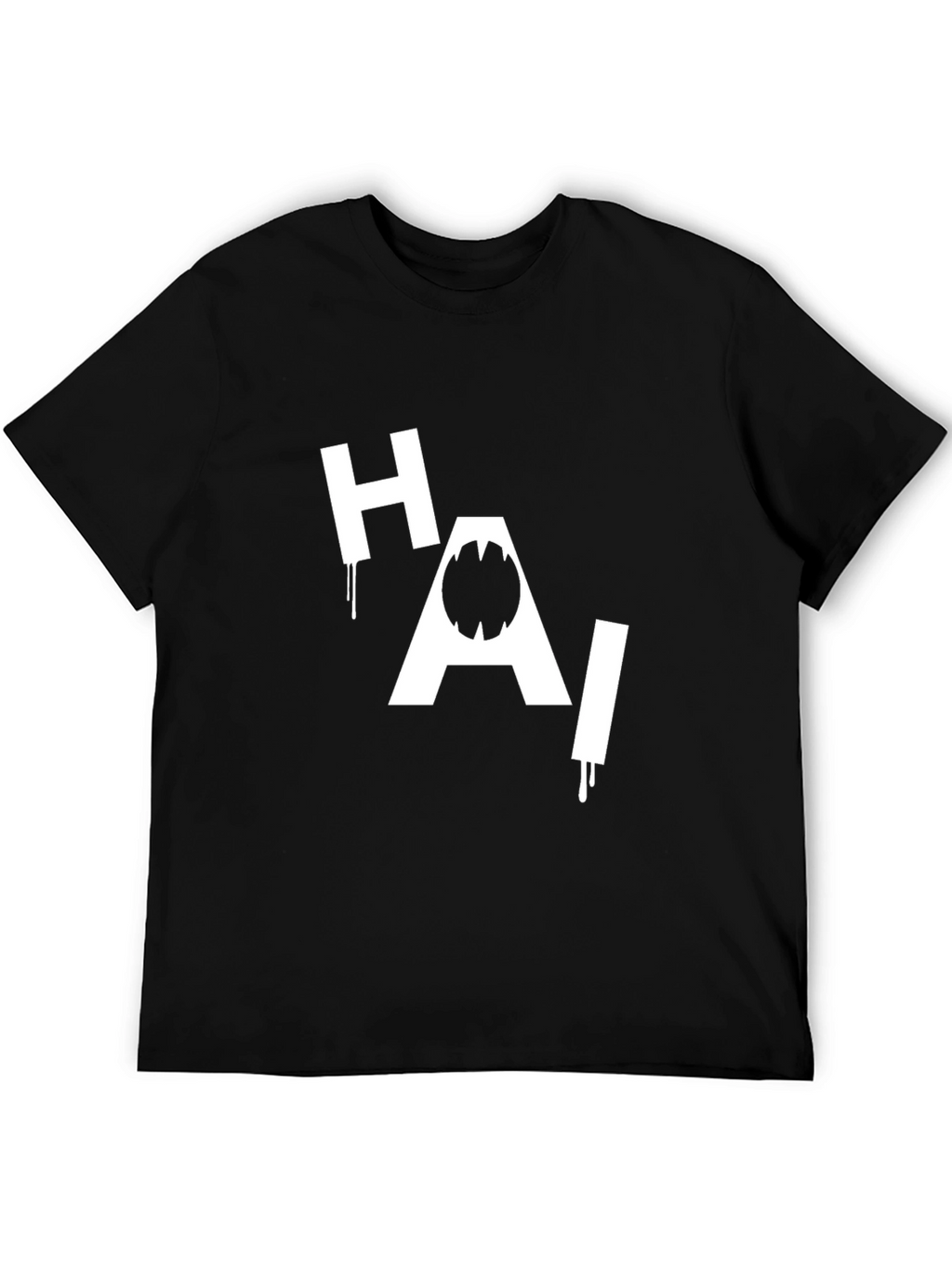 HAI Shark Graphic Black T-Shirt