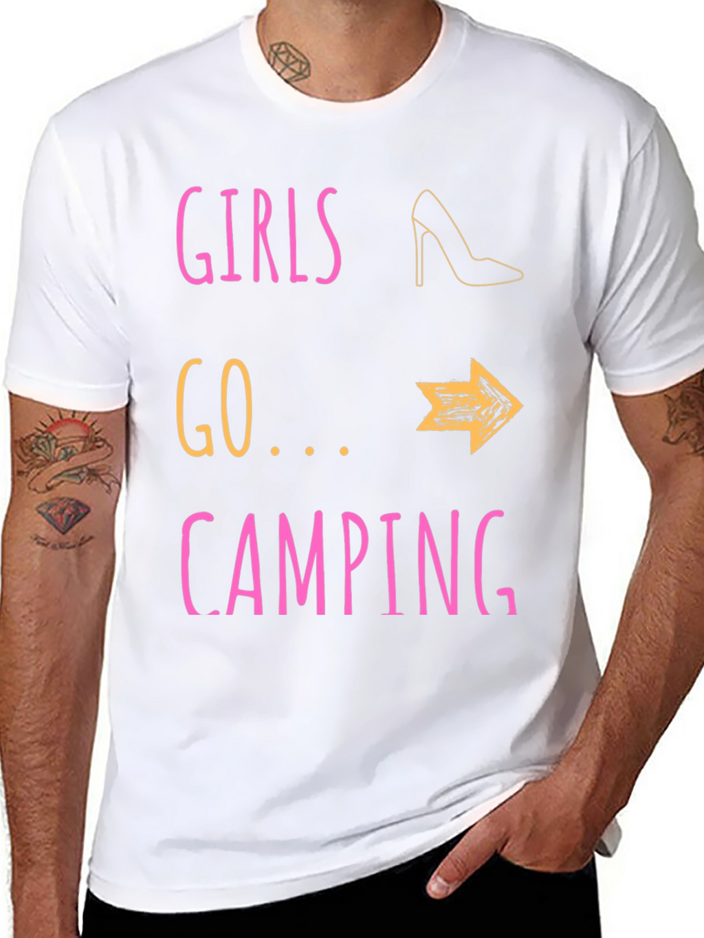 Girls Go Camping T-Shirt - Fun Outdoor Apparel