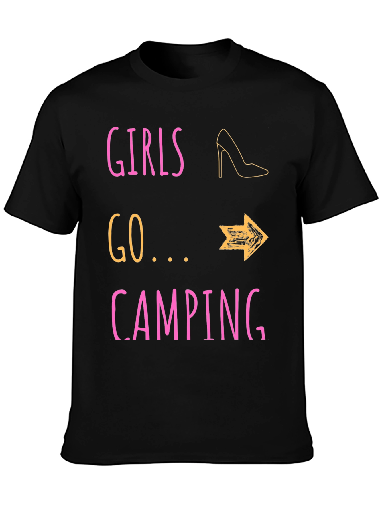 Girls Go Camping T-Shirt - Fun Outdoor Apparel