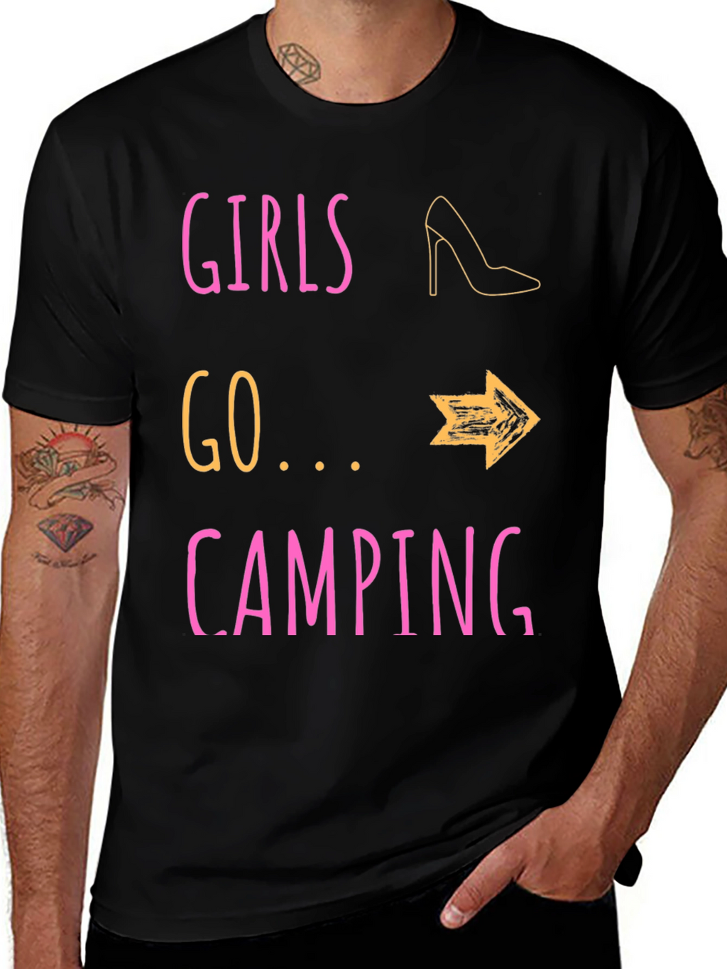 Girls Go Camping T-Shirt - Fun Outdoor Apparel