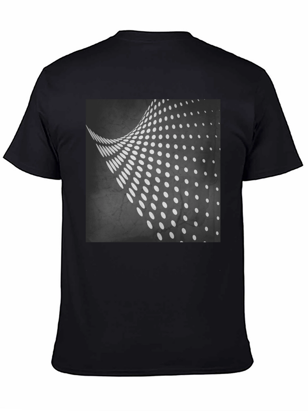 Abstract Dot Wave Black T-Shirt