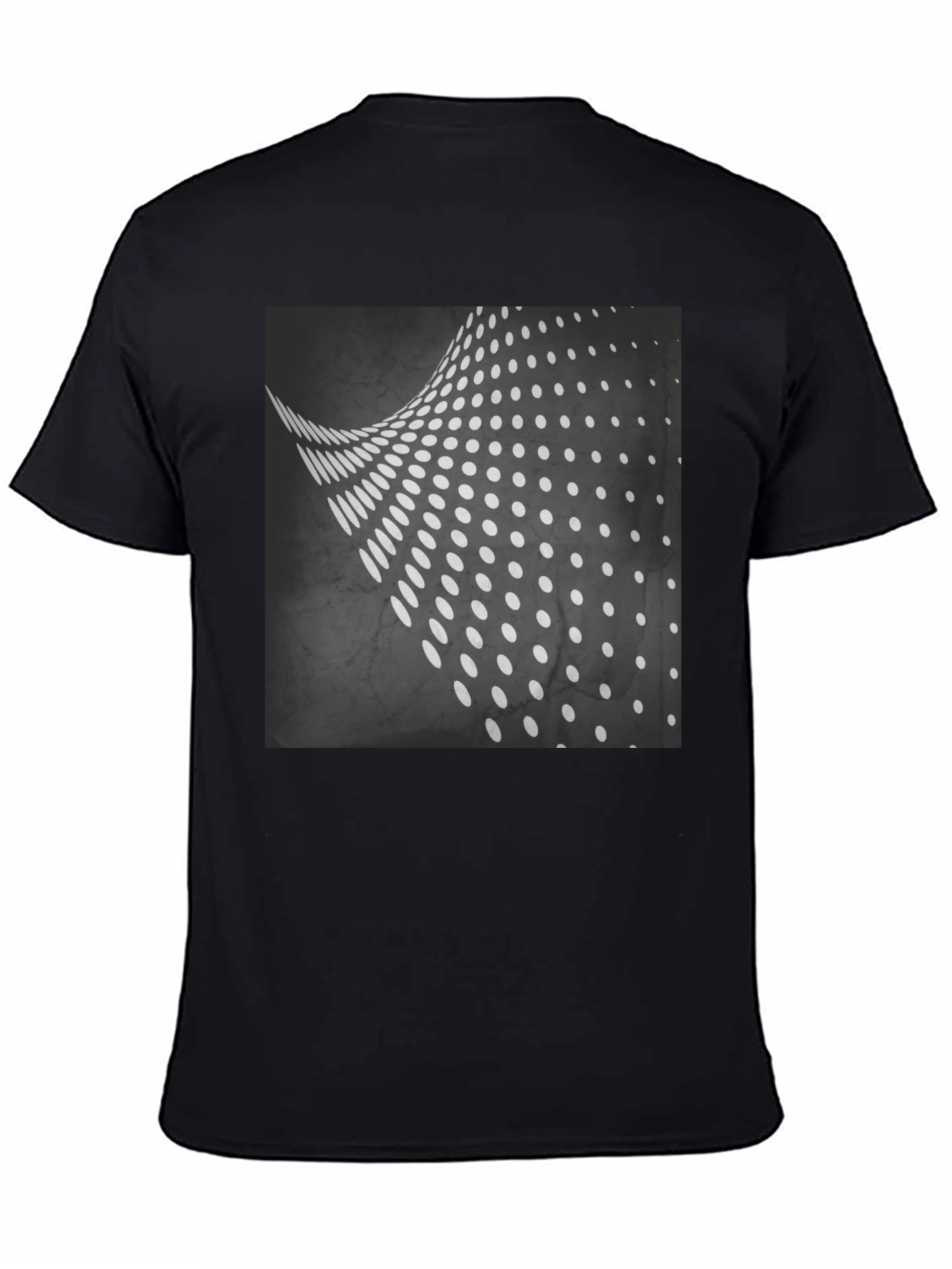 Abstract Dot Wave Black T-Shirt