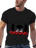 Cartoon Eyes Black T-Shirt - Flossen Hoch!