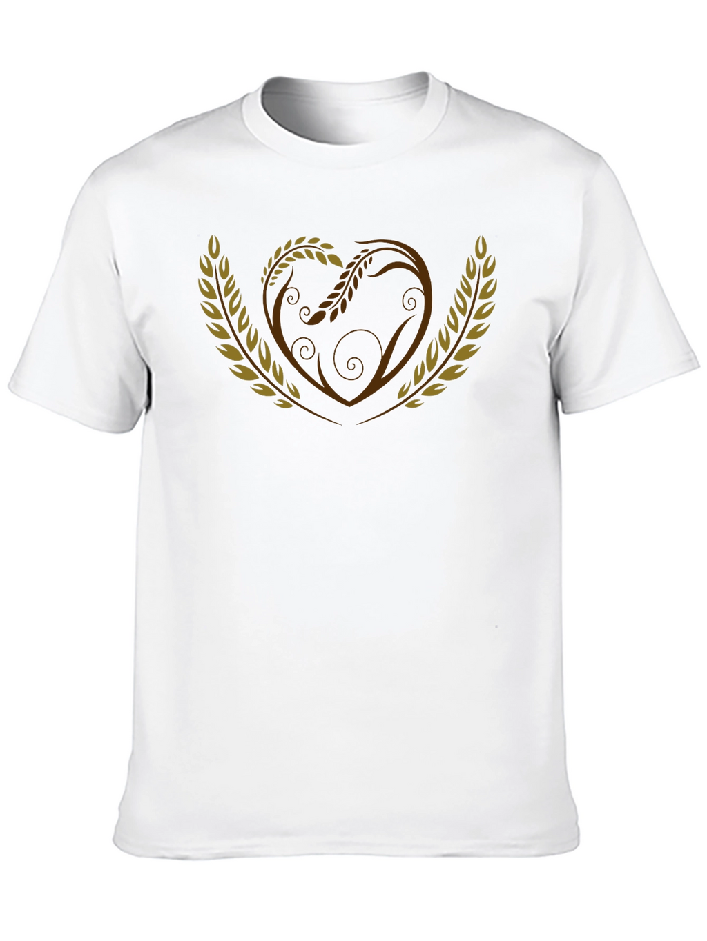 Wheat Heart Graphic Black T-Shirt