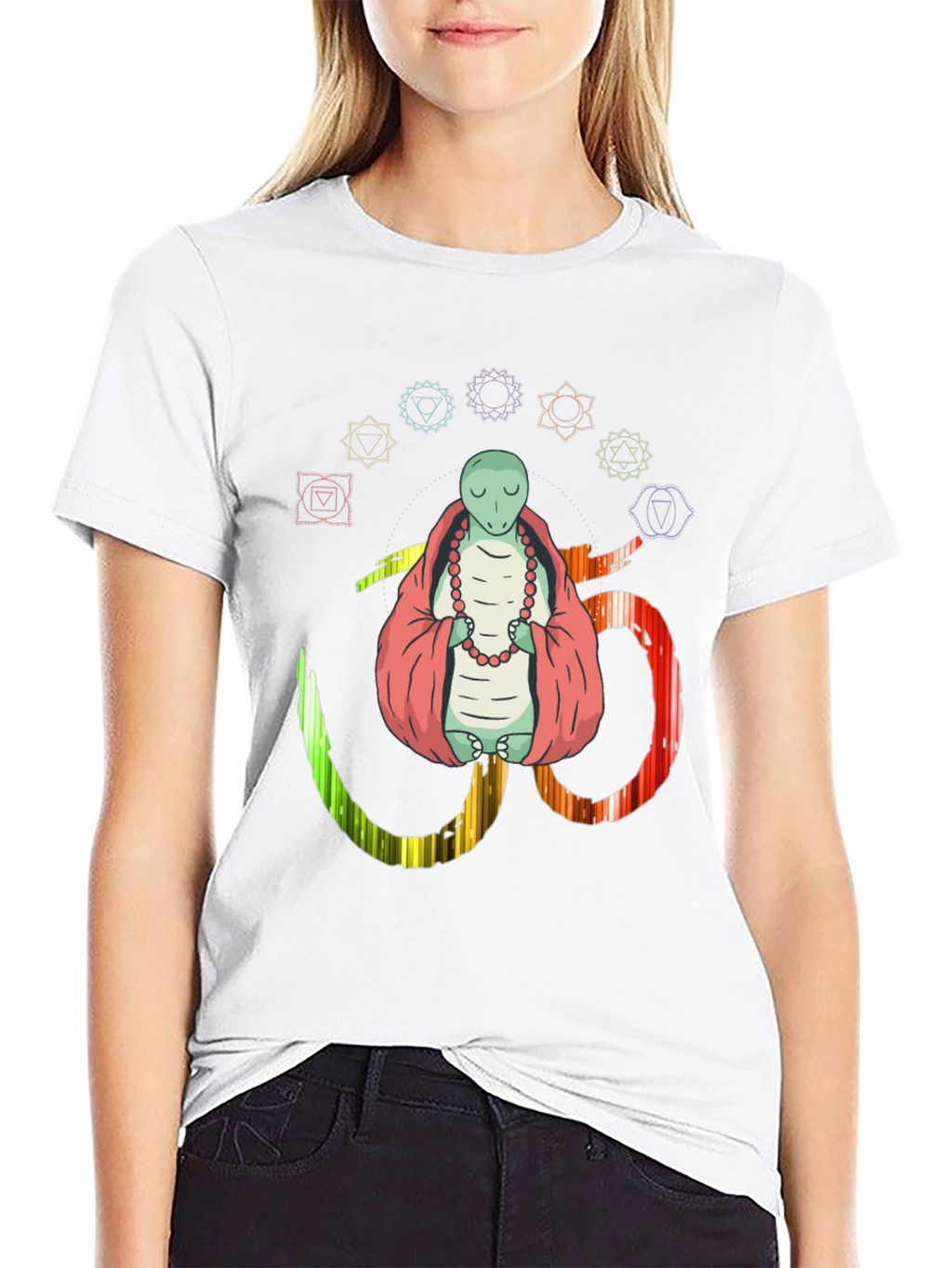 Meditating Lizard Om Yoga Chakra T-Shirt