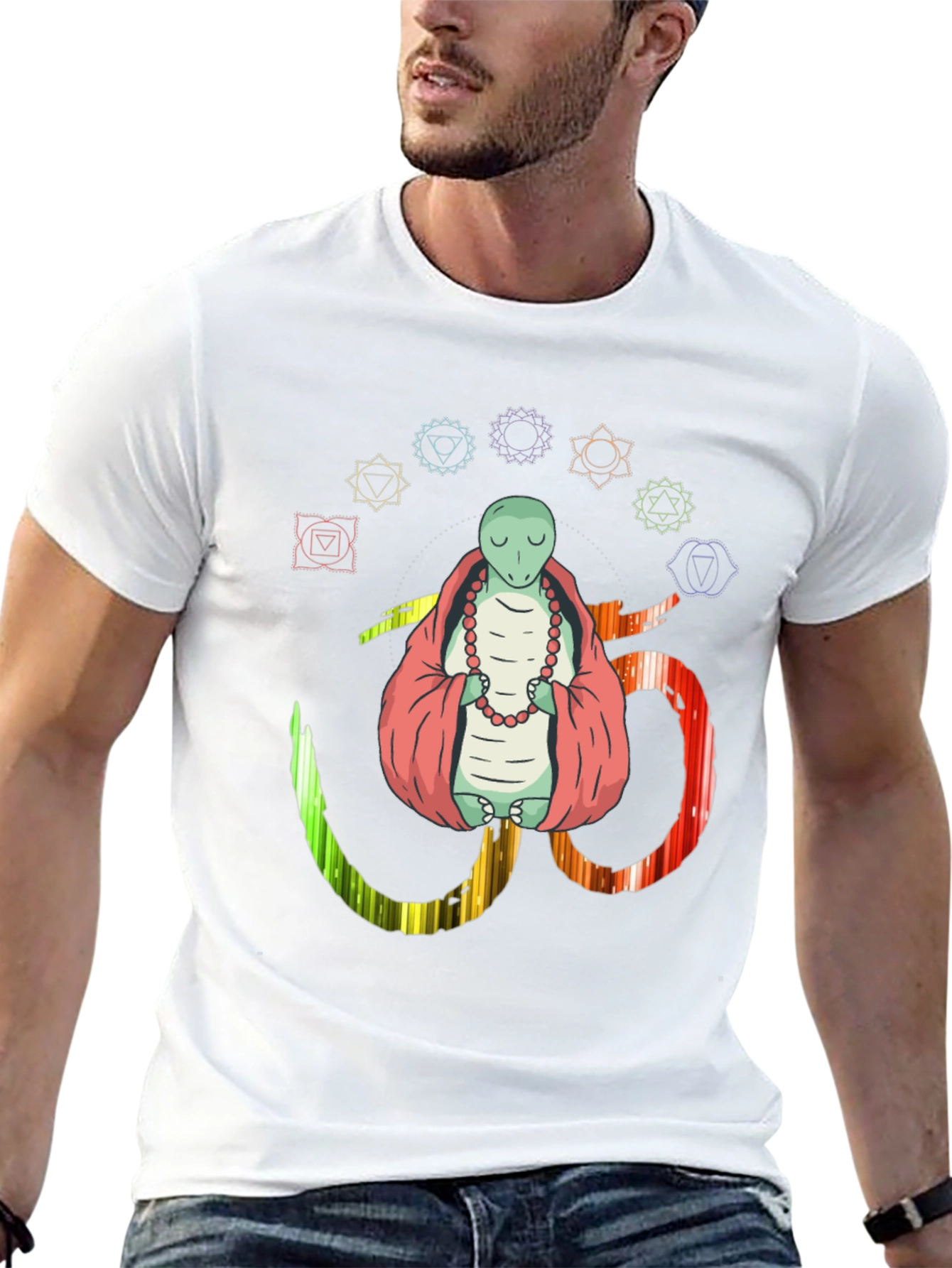 Meditating Lizard Om Yoga Chakra T-Shirt