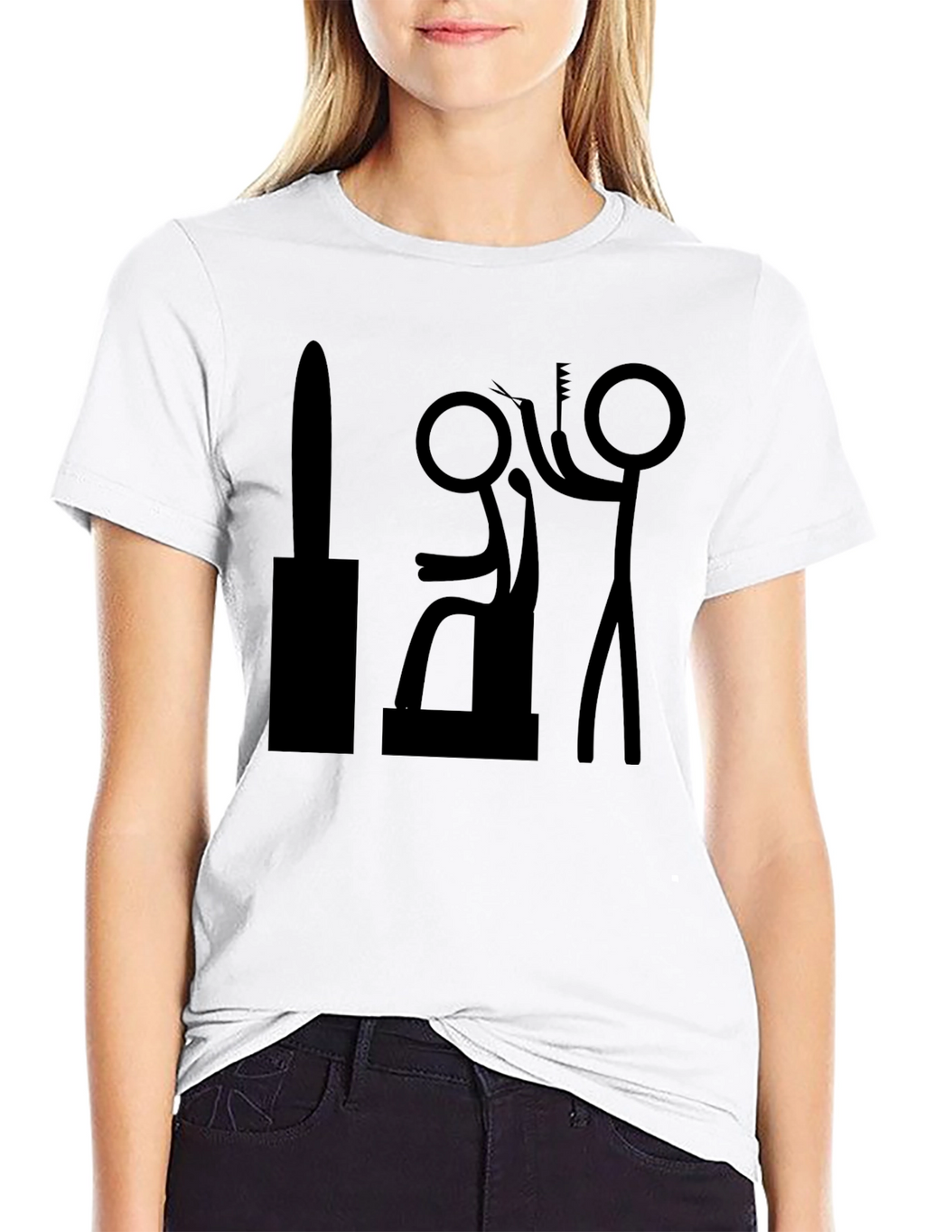 Barber Stick Figure T-Shirt - Funny Haircut Tee