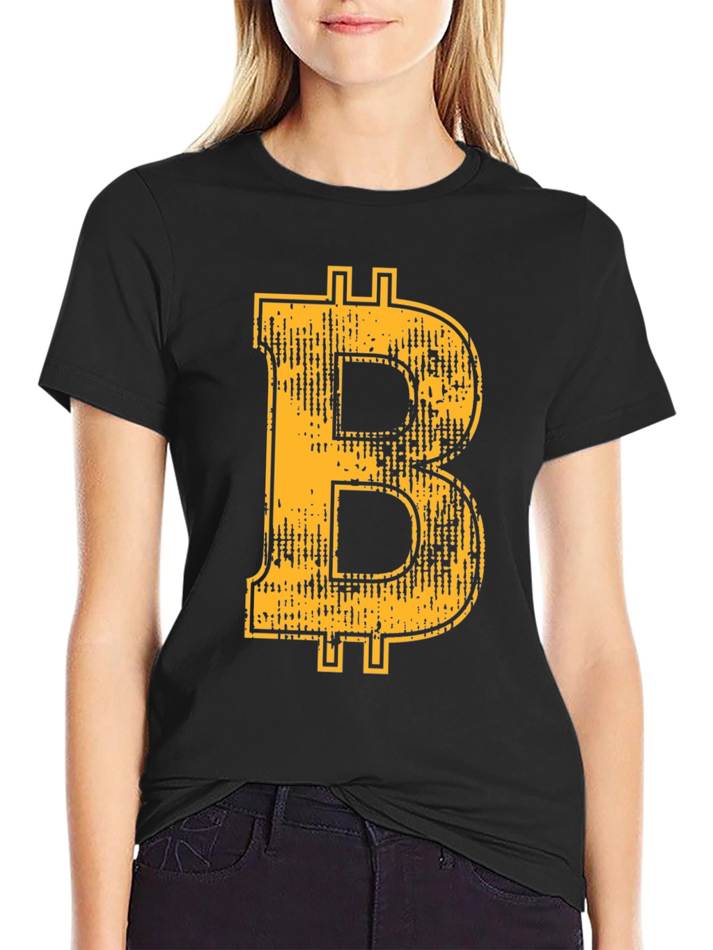 Bitcoin Logo Graphic Black T-Shirt