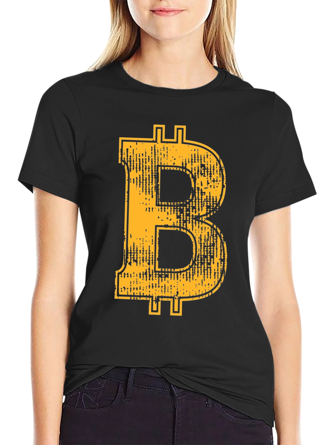 Bitcoin Logo Graphic Black T-Shirt