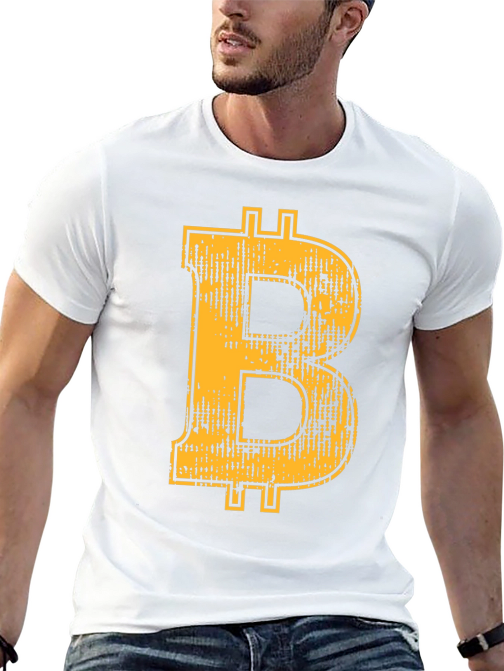 Bitcoin Logo Graphic Black T-Shirt