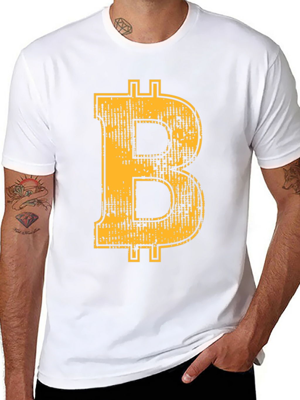 Bitcoin Logo Graphic Black T-Shirt