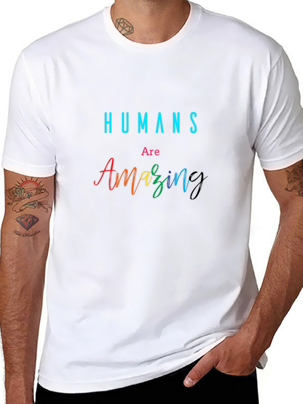 Humans Are Amazing Graphic Tee - Black