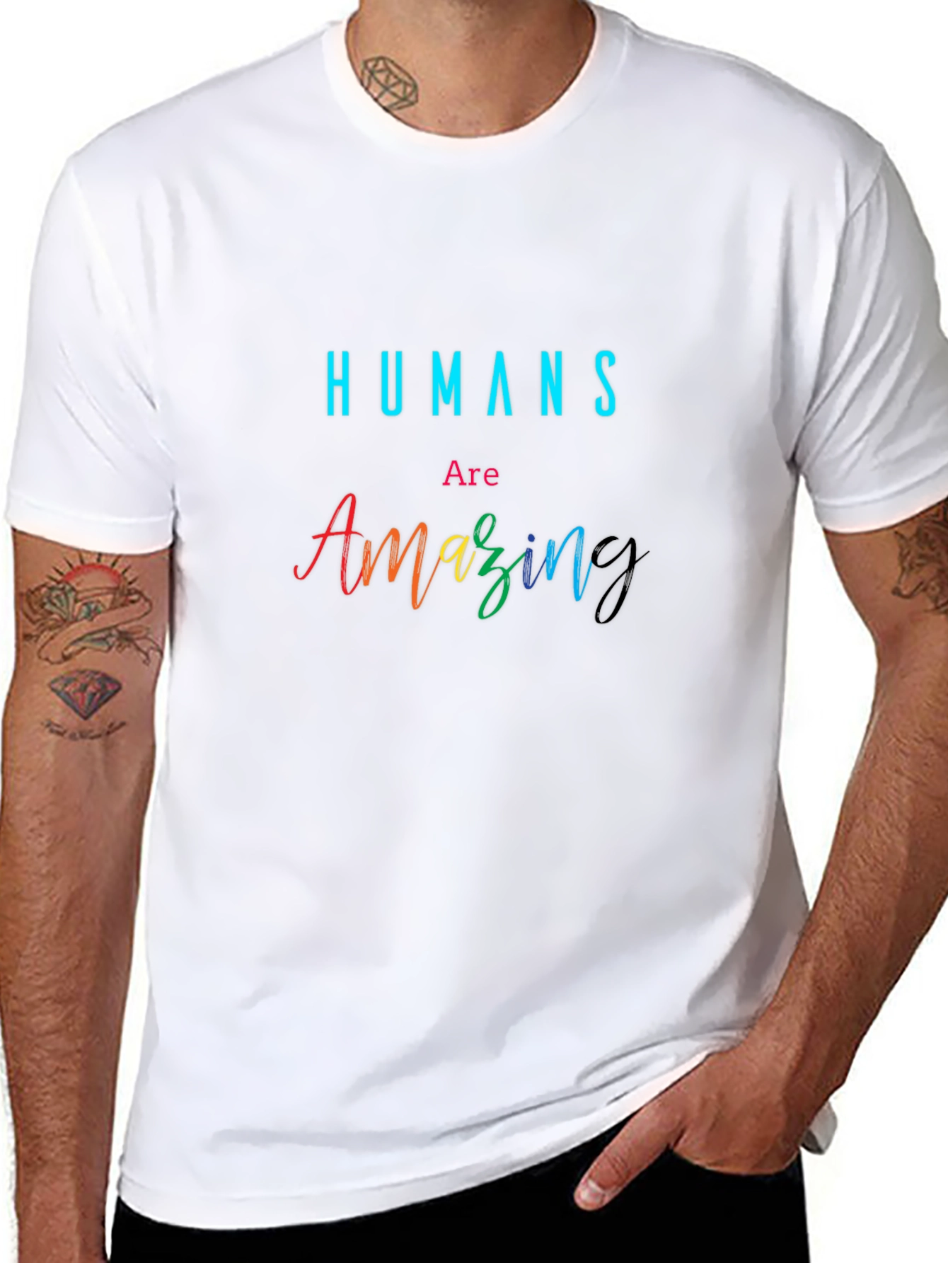Humans Are Amazing Graphic Tee - Black