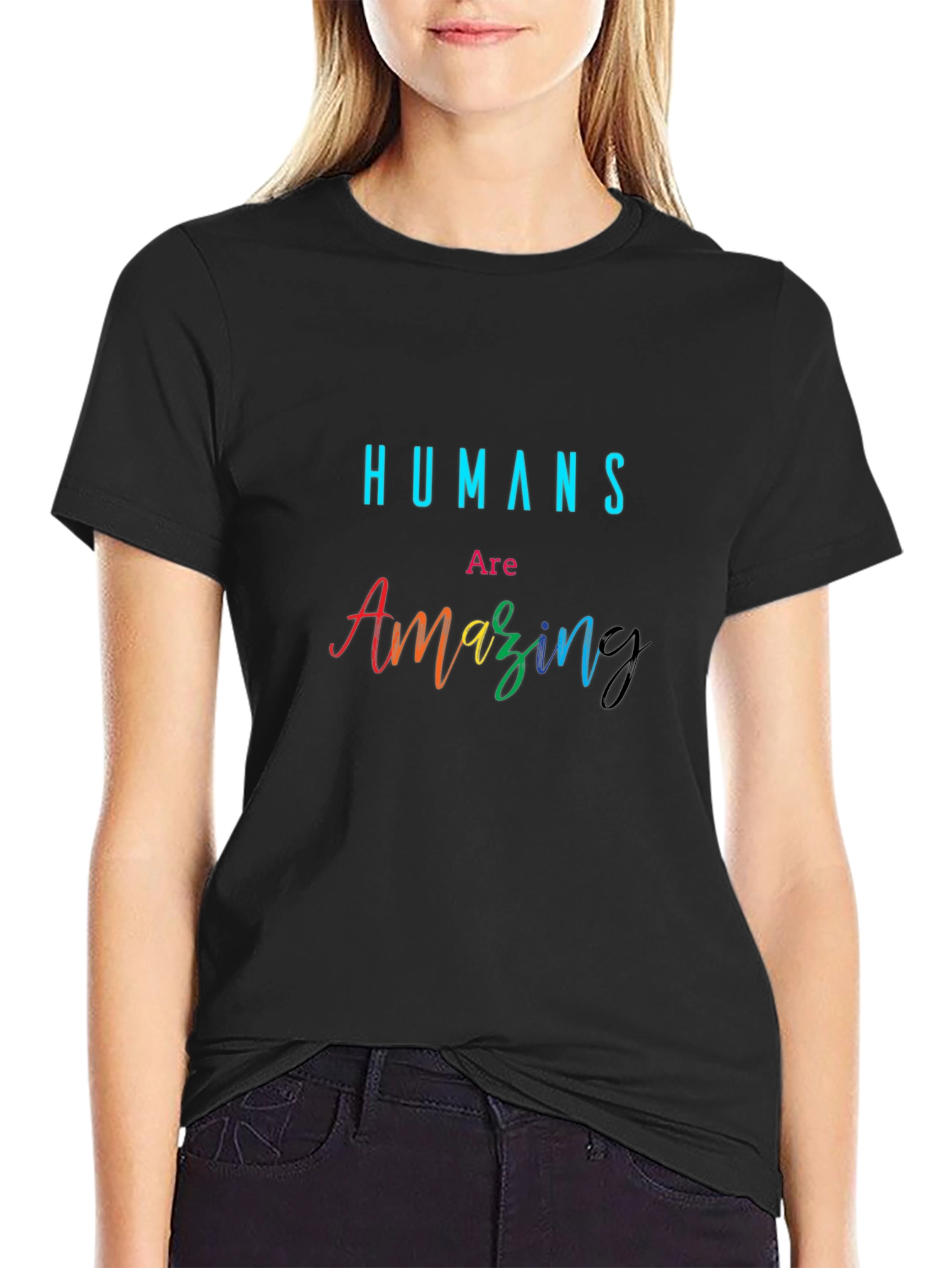 Humans Are Amazing Graphic Tee - Black