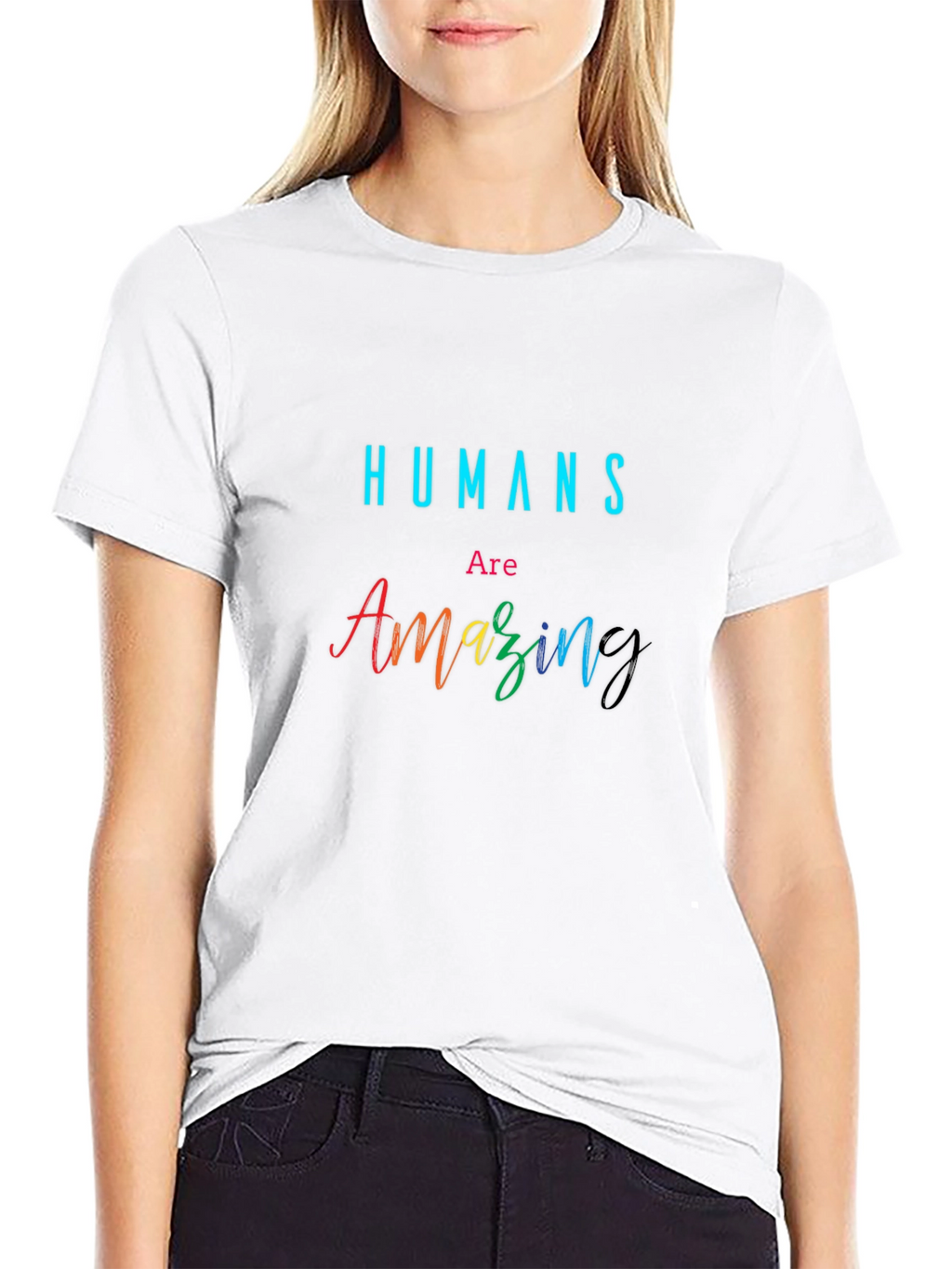 Humans Are Amazing Graphic Tee - Black