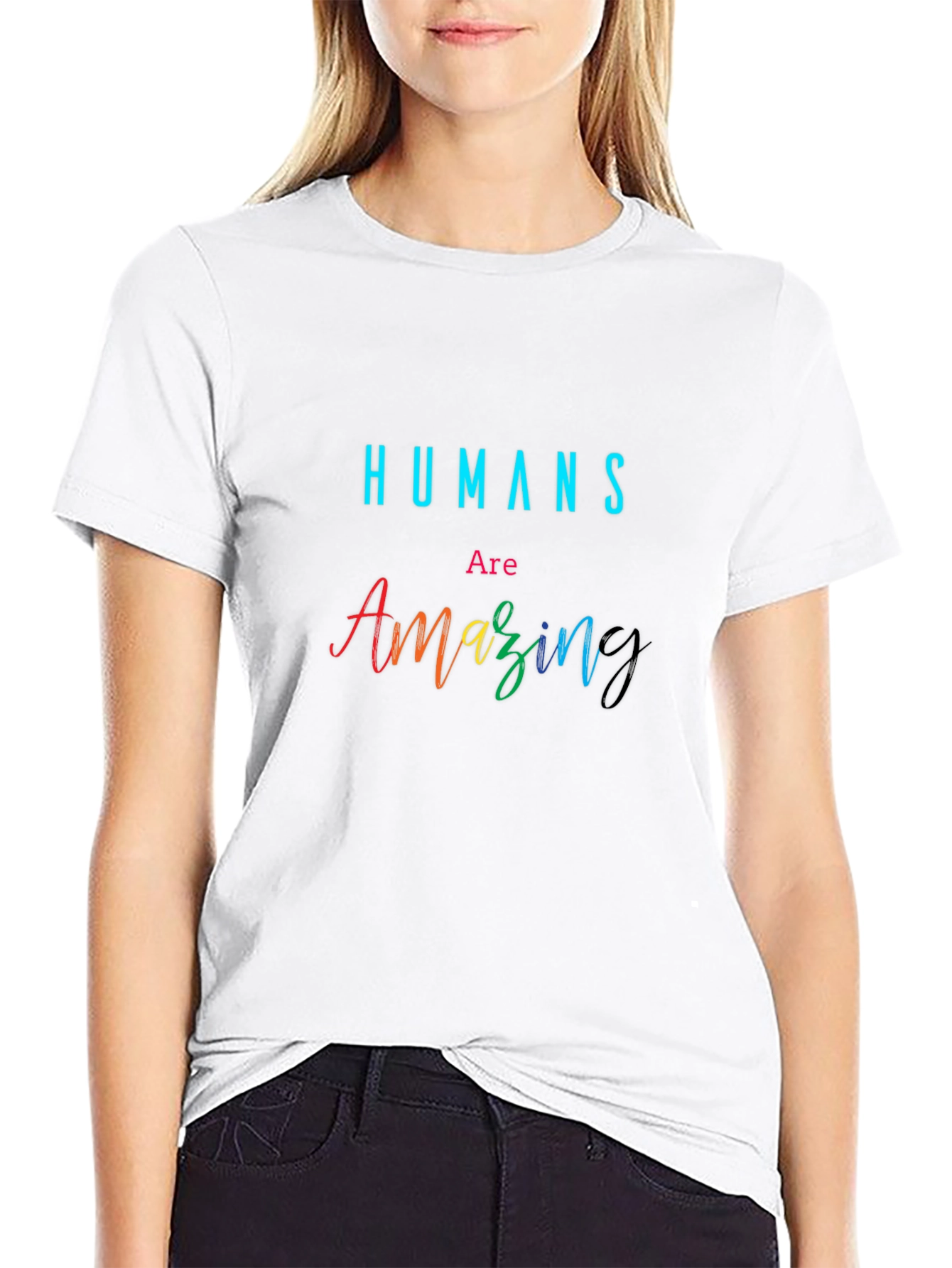 Humans Are Amazing Graphic Tee - Black