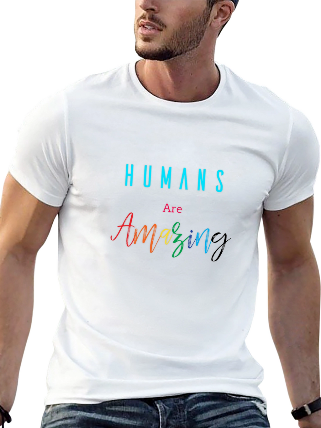 Humans Are Amazing Graphic Tee - Black