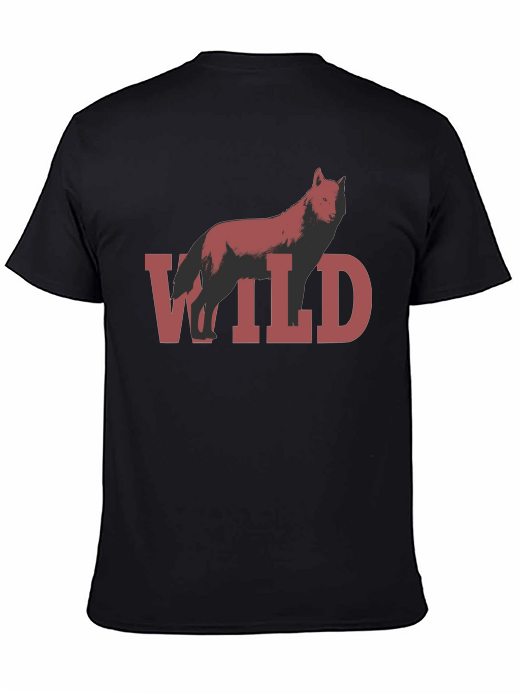 Wild Wolf Graphic T-Shirt - Black