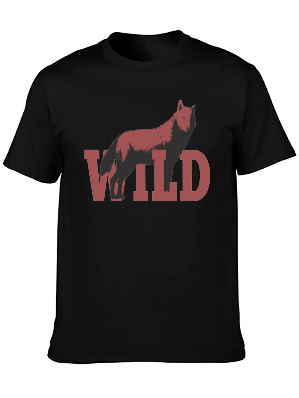 Wild Wolf Graphic T-Shirt - Black