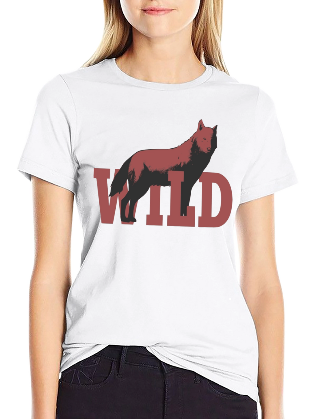 Wild Wolf Graphic T-Shirt - Black