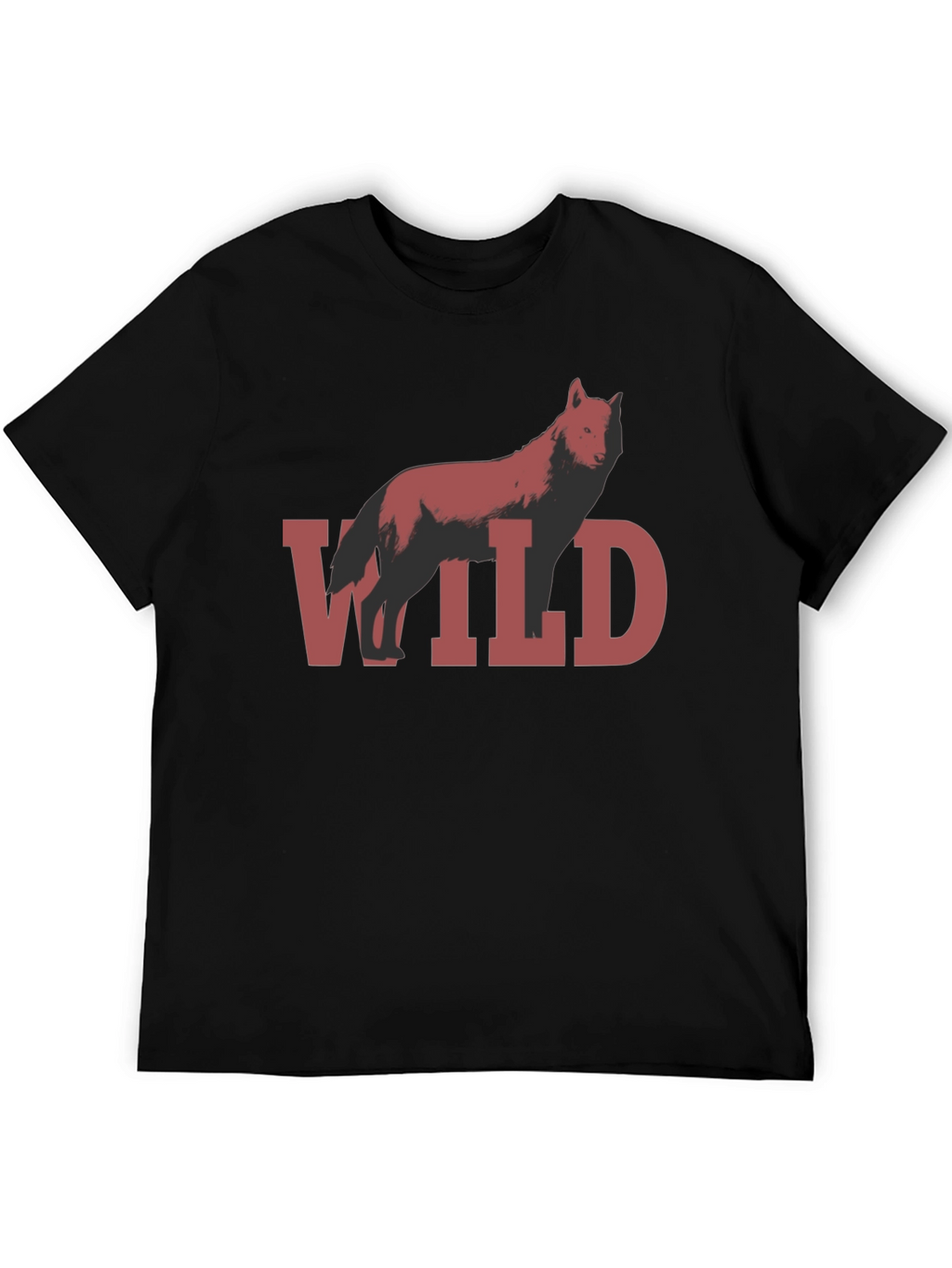 Wild Wolf Graphic T-Shirt - Black