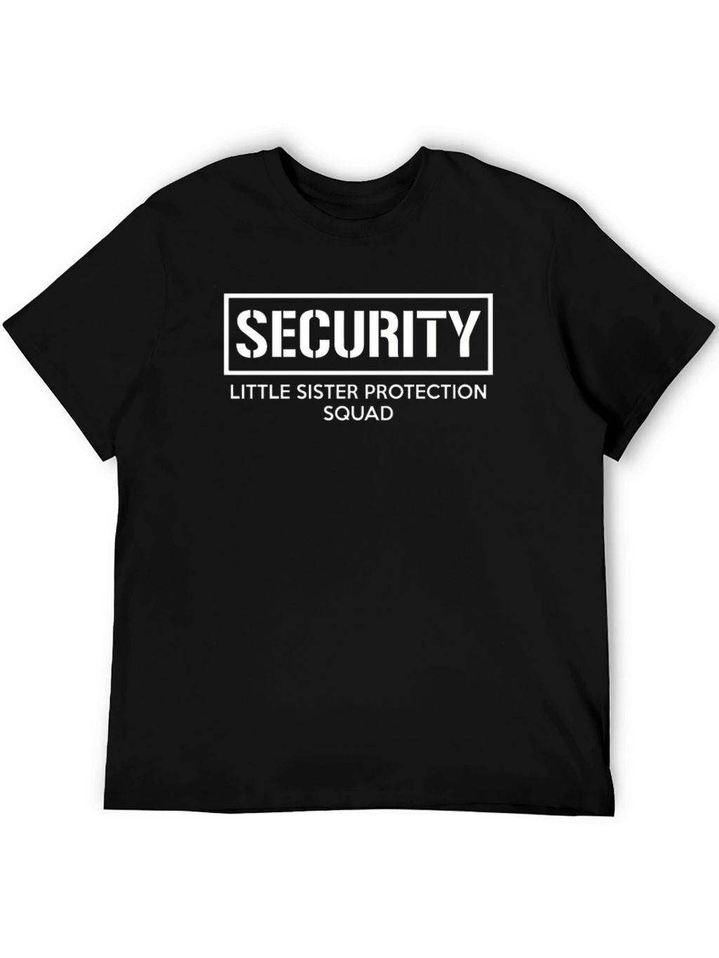 Security Little Sister Protection Squad Black T-Shirt